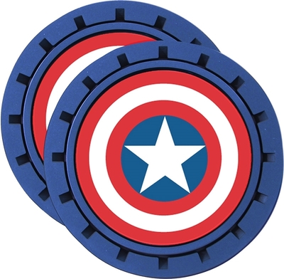 Plasticolor Marvel Captain America Cup Holder Coaster Inserts