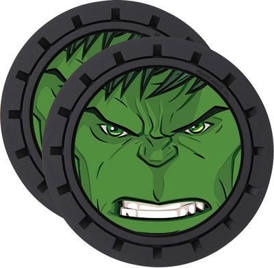 Plasticolor Marvel Incredible Hulk Cup Holder Coaster Inserts - Click Image to Close