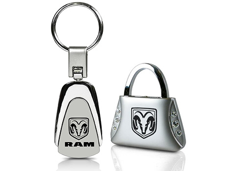 "RAM-Ram Head" His / Her Key Chain Set - Click Image to Close
