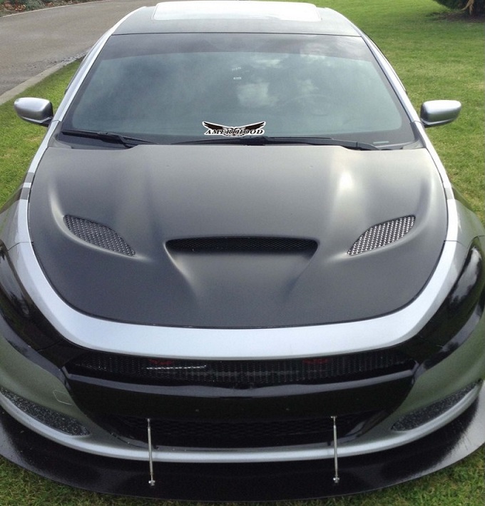 Amerihood Hellcat Style Heat Extract Hood 13-16 Dodge Dart