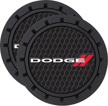 Plasticolor New DODGE Logo Cup Holder Coaster Inserts