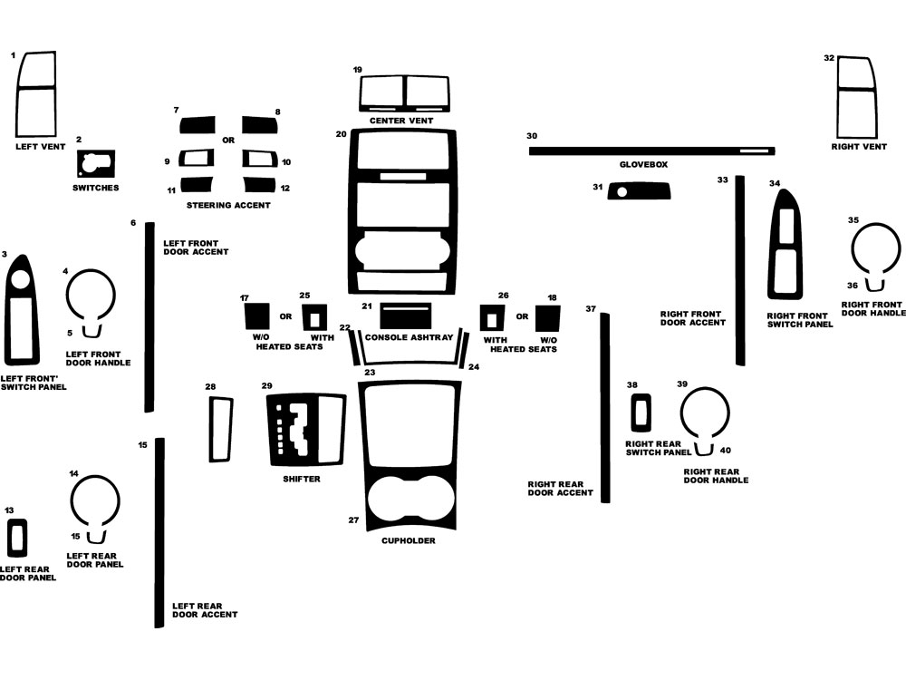 Dress Up Decal Kit 08 10 Dodge Charger