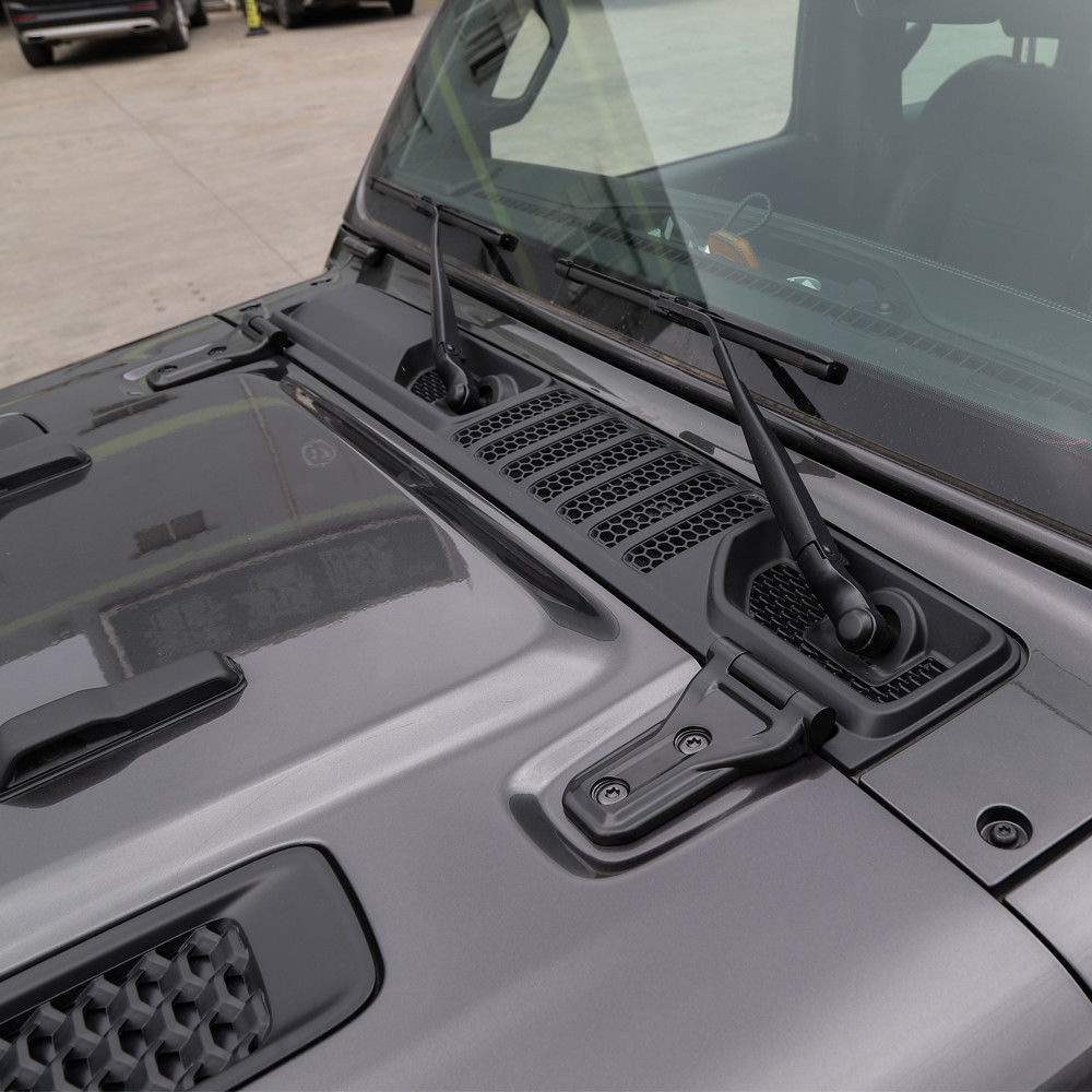 2Pcs RT-TCZ Carbon Fiber Hood Hinge Cover for 2018 Jeep JL Wrangler & Unlimited 