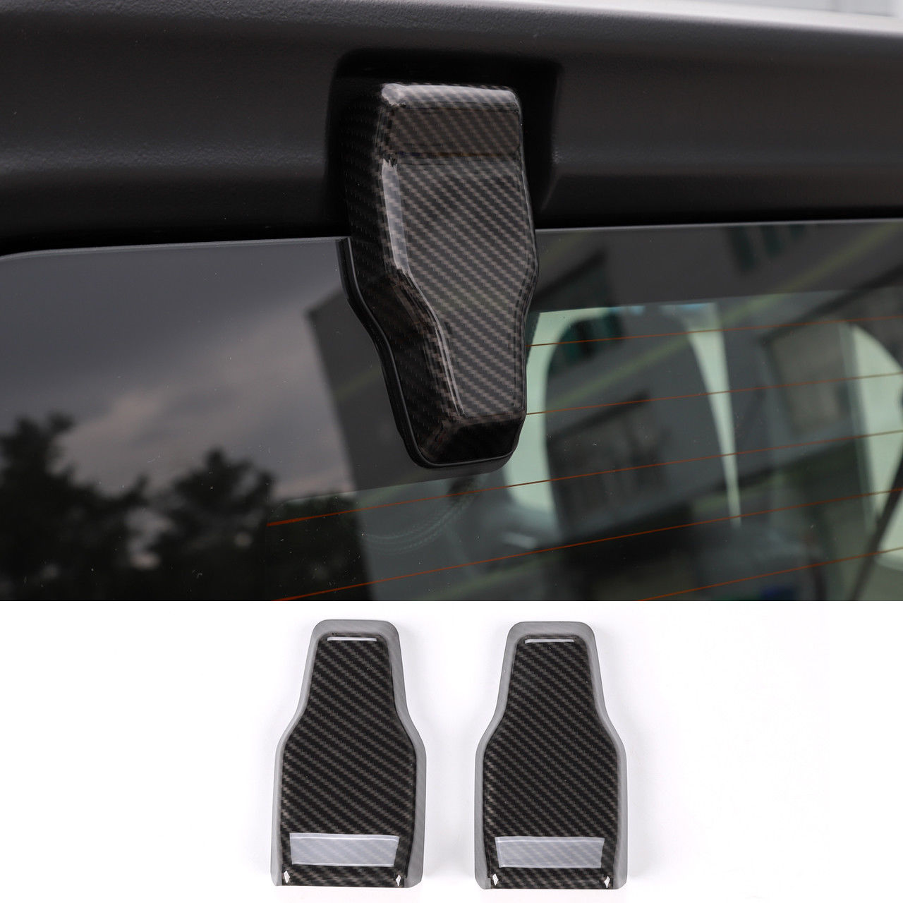 Red Nicebee 2pcs/Set ABS Tailgate Hinge Cover Rear Upper Glass Door Liftgate Hinge Decoration Trim Cover for Jeep Wrangler JL 2018+